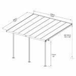 Capri 4200 szürke pergola 3 x 4,25 m bronz színű tetővel - Image 4