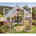 Balance 8x12 silver - polikarbonát üvegház 9 m2 alapterület, víztiszta oldalfalak