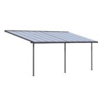 Sierra 6100 szürke 3 x 6,1 m szürke színű terasztető, áttetsző polikarbonát tetővel - Image 8