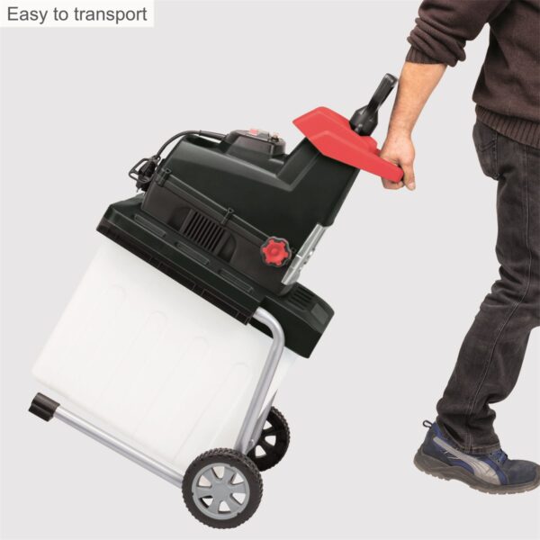 Scheppach GS 60 elektromos ágaprító 2800 W motorral, átlátszó gyűjtőedénnyel, hengeres - Image 7