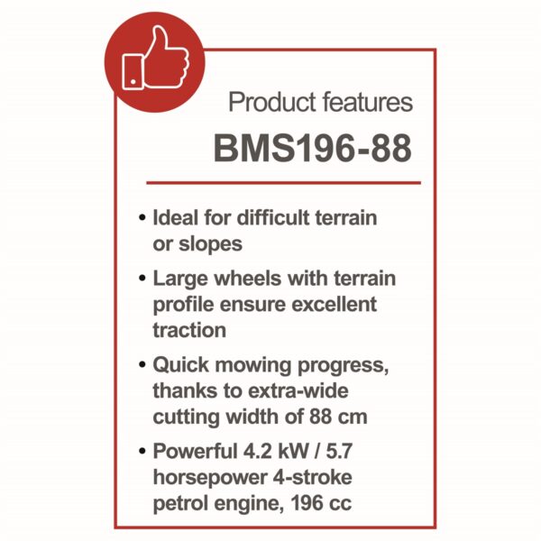 Scheppach BMS 196-88 benzinmotoros önjárós alternáló kasza - Image 5