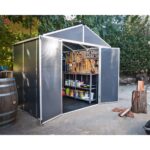 Palram - Canopia Rubicon 8' x 8' antracit heavy duty tágas kerti tároló - Image 8