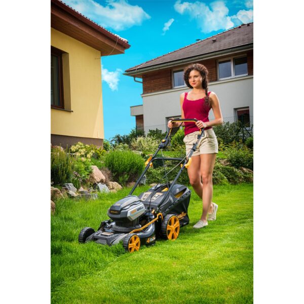 Riwall PRO RALM 4640 SPi - akkumulátoros önjáró fűnyíró szénkefe nélküli motorral 4 az 1-ben, 40 V (akku és töltő nélkül) - Image 4