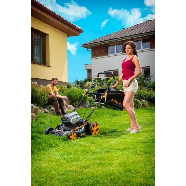 Riwall PRO RALM 4640 SPi - akkumulátoros önjáró fűnyíró szénkefe nélküli motorral 4 az 1-ben, 40 V (akku és töltő nélkül) - Image 8