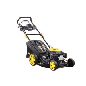 Riwall PRO RPM 4735 E önjáró benzinmotoros multifunkciós fűnyíró 4 az 1-ben elektromos indítással