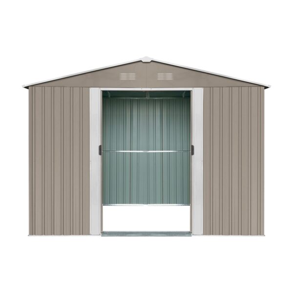 Riwall PRO RMSA 12x10 Brown fém kerti tároló 3 x 3,7 m nyeregtetővel (barna) - Image 4