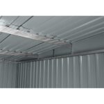 Riwall PRO RMSP 9x8 antracit LUX fém kerti tároló 2,4 x 2,8 m lapostetővel (antracit) - Image 6