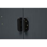 Riwall PRO RMSP 9x8 antracit LUX fém kerti tároló 2,4 x 2,8 m lapostetővel (antracit) - Image 7