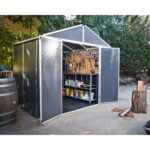 Palram - Canopia Rubicon 8' x 8' antracit heavy duty tágas kerti tároló - Image 4