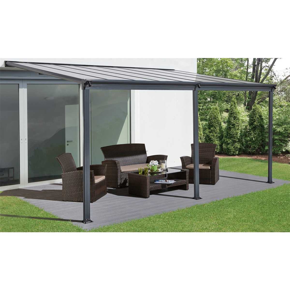 BW8-V2_1 Riwall PRO RMPP 16 x 10 Antracit alumínium pergola ( 5 x 3 m)