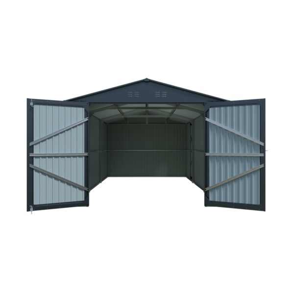 Riwall PRO RMCG 20x10 Anthracite fém garázs 3 x 6 m nyeregtetővel (antracit) - Image 2
