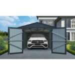 Riwall PRO RMCG 20x10 Anthracite fém garázs 3 x 6 m nyeregtetővel (antracit) - Image 9