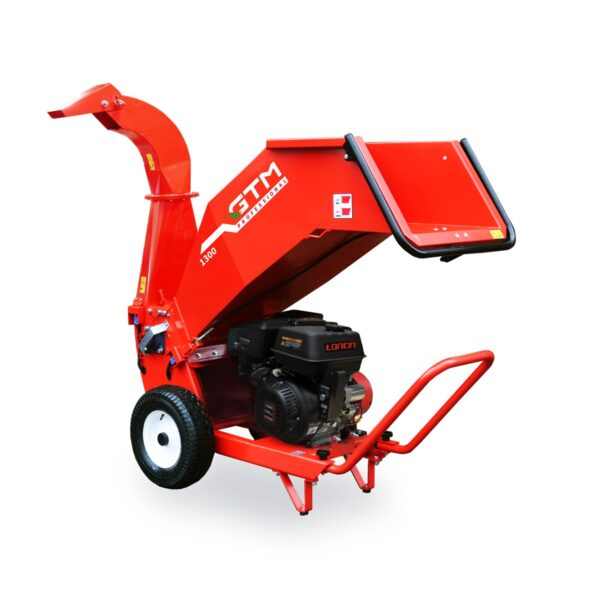 GTM GTS 1300 GE TO benzinmotoros ágaprító gép elektromos indítással és elfordítható kürtővel