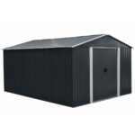 Riwall PRO RMSA 12x10 Anthracite fém kerti tároló 3 x 3,7 m nyeregtetővel (antracit) - Image 4