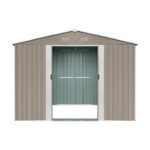 Riwall PRO RMSA 12x10 Brown fém kerti tároló 3 x 3,7 m nyeregtetővel (barna) - Image 4