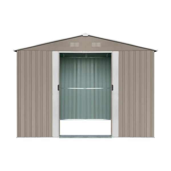 Riwall PRO RMSA 12x10 Brown fém kerti tároló 3 x 3,7 m nyeregtetővel (barna) - Image 4