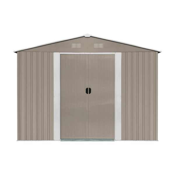 Riwall PRO RMSA 12x10 Brown fém kerti tároló 3 x 3,7 m nyeregtetővel (barna) - Image 5