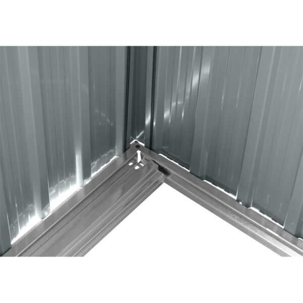 Riwall PRO RMSP 9x8 antracit LUX fém kerti tároló 2,4 x 2,8 m lapostetővel (antracit) - Image 5