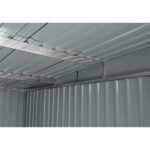 Riwall PRO RMSP 9x8 antracit LUX fém kerti tároló 2,4 x 2,8 m lapostetővel (antracit) - Image 6